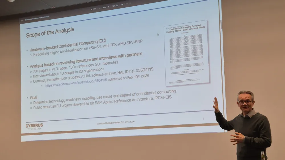 Matthias Gries presenting his talk